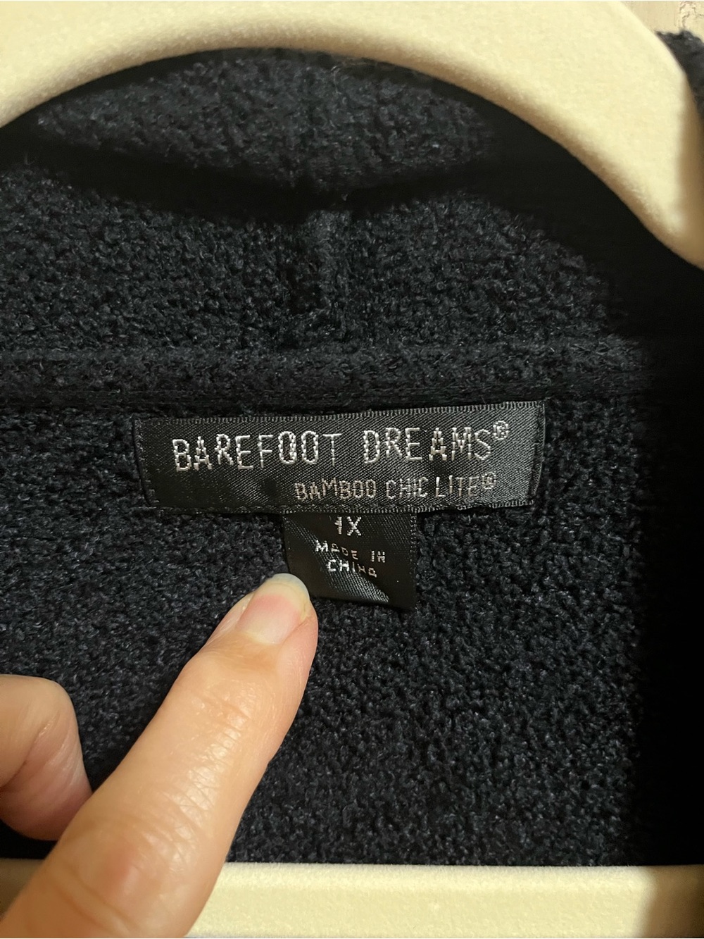 Barefoot Dreams Black Draped Open-Front Women's Sweater Cardigan - Picture 3 of 5